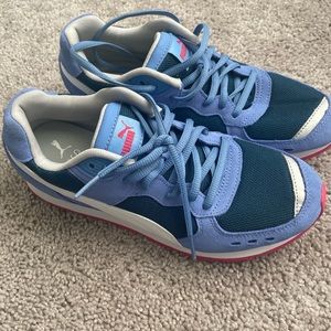 Blue puma sneakers